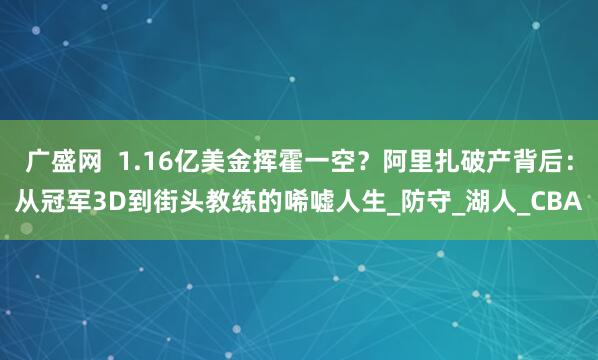 广盛网  1.16亿美金挥霍一空？阿里扎破产背后：从冠军3D到街头教练的唏嘘人生_防守_湖人_CBA